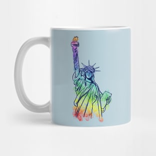 Rainbow Lady Liberty Pride Art Mug